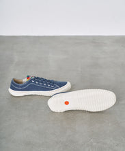 Load image into Gallery viewer, Japanese handcrafted Spingle SP 1005D Konjyou sneakers with origami crane rayon yarn and cotton canvas