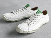 Load image into Gallery viewer, Japanese handcrafted Spingle SP 107IL White Green leather shoes with abrasion resistant sole and sleek silhouette