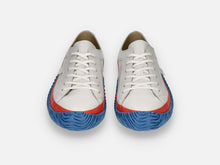 Load image into Gallery viewer, Japanese handcrafted Spingle SP 110 White Blue kangaroo leather shoes with abrasion resistant sole and sleek silhouette
