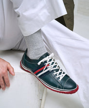 Load image into Gallery viewer, Japanese handcrafted Spingle SP 198 Dark Blue kangaroo leather shoes with abrasion resistant sole and sleek silhouette