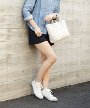 Load image into Gallery viewer, Handmade Japanese SPINGLE SP 442 Ivory sneakers featuring premium leather and modern design