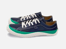 Load image into Gallery viewer, Japanese handcrafted Spingle Move SPM 101 Cow Leather Sneakers Navy with abrasion resistant sole and sleek silhouette