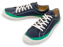 Load image into Gallery viewer, Japanese handcrafted Spingle Move SPM 101 Cow Leather Sneakers Navy with abrasion resistant sole and sleek silhouette