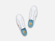 Load image into Gallery viewer, Japanese handcrafted Spingle Move SPM 721 White Blue kangaroo leather shoes with abrasion resistant sole and sleek silhouette
