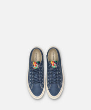Load image into Gallery viewer, Japanese handcrafted Spingle SP 1005D Konjyou sneakers with origami crane rayon yarn and cotton canvas
