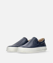 Load image into Gallery viewer, Japanese handcrafted Spingle SP 1059 Navy leather shoes with abrasion resistant sole and sleek silhouette
