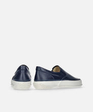 Load image into Gallery viewer, Japanese handcrafted Spingle SP 1059 Navy leather shoes with abrasion resistant sole and sleek silhouette
