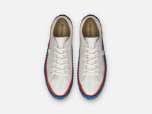 Load image into Gallery viewer, Japanese handcrafted Spingle SP 110 White Blue kangaroo leather shoes with abrasion resistant sole and sleek silhouette

