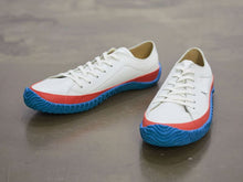 Load image into Gallery viewer, Japanese handcrafted Spingle SP 110 White Blue kangaroo leather shoes with abrasion resistant sole and sleek silhouette
