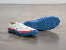 Load image into Gallery viewer, Japanese handcrafted Spingle SP 110 White Blue kangaroo leather shoes with abrasion resistant sole and sleek silhouette
