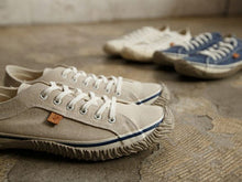 Load image into Gallery viewer, Japanese handcrafted Spingle SP 141 Light Gray kangaroo leather shoes with abrasion resistant sole and sleek silhouette
