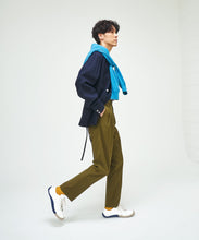 Load image into Gallery viewer, Handmade Japanese SPINGLE SP 187 White Navy sneakers featuring unique two tone rubber sole
