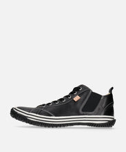 Load image into Gallery viewer, Handmade Japanese SPINGLE SP 442 Black sneakers featuring premium leather and modern design

