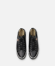 Load image into Gallery viewer, Handmade Japanese SPINGLE SP 442 Black sneakers featuring premium leather and modern design
