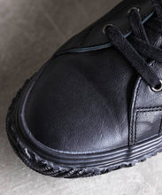 Load image into Gallery viewer, Handmade Japanese SPINGLE SP 442 Black Black sneakers featuring premium leather and modern design
