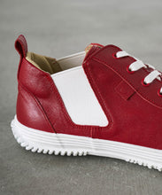 Load image into Gallery viewer, Handmade Japanese SPINGLE SP 442 Deep Red sneakers featuring premium leather and modern design
