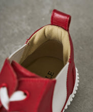 Load image into Gallery viewer, Handmade Japanese SPINGLE SP 442 Deep Red sneakers featuring premium leather and modern design
