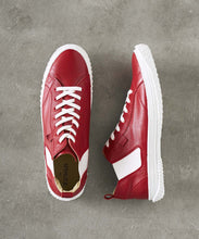 Load image into Gallery viewer, Handmade Japanese SPINGLE SP 442 Deep Red sneakers featuring premium leather and modern design

