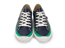 Load image into Gallery viewer, Japanese handcrafted Spingle Move SPM 101 Cow Leather Sneakers Navy with abrasion resistant sole and sleek silhouette
